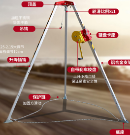 起重三脚架如何在高低不平的地面上使用